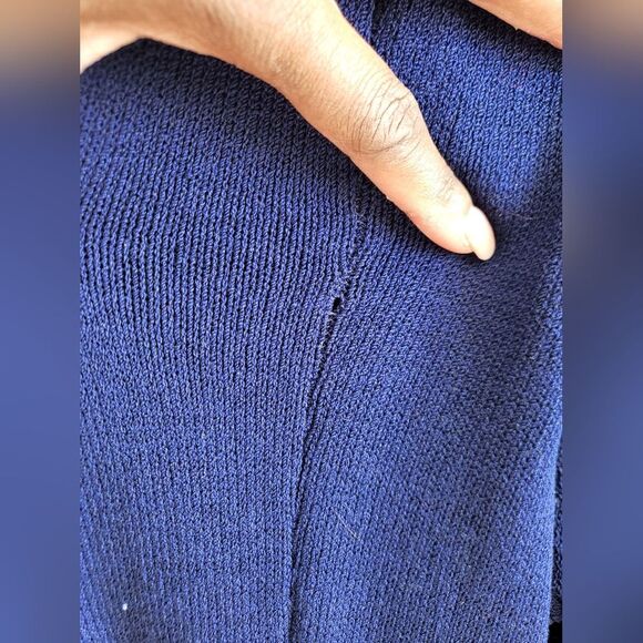 St. John Evening by Marie Gray Blue Knit Pants Size 6 - Picture 5 of 16